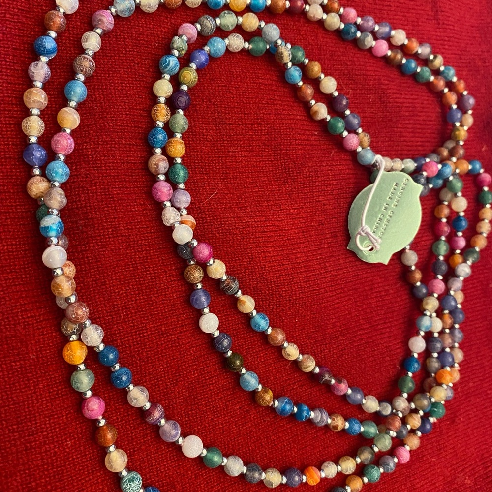 Necklace- long, multicolored